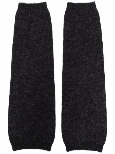 Gentry Portofino Fine Knit Arm Warmers In 灰色