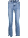 Paige Mid-rise Straight-leg Jeans In 蓝色