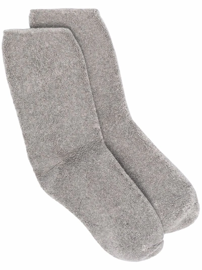 Baserange Fine Knit Socks In 灰色