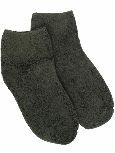Baserange Fine-knit Socks In 绿色