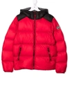 Colmar Teen Hooded Zip-up Padded Jacket In 红色