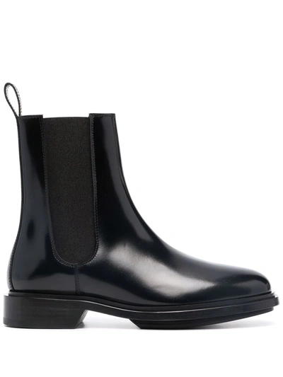 Apc Charlie Leather Chelsea Boots In Black