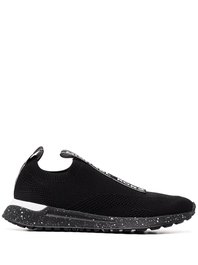 Michael Michael Kors Logo-tape Detail Sneakers In Black