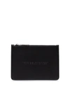 OFF-WHITE QUOTE-MOTIF CLUTCH