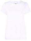 Allude Round-neck Short-sleeve T-shirt In White