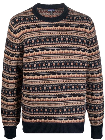 Patagonia Cottage Isle Small Intarsia Jumper In 蓝色