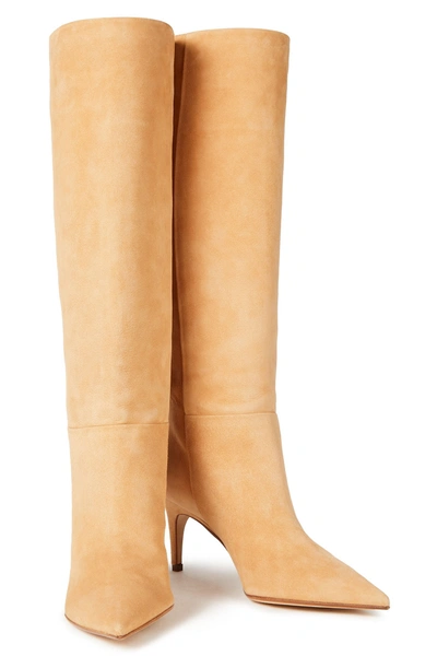 Sergio Rossi Suede Knee Boots In Brown