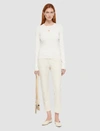 Joseph Silk Stretch Jumper In Ivory