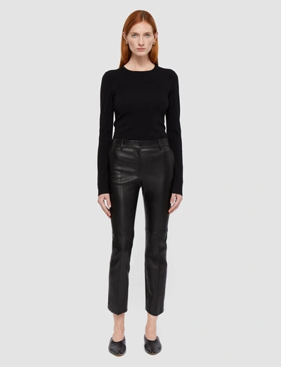 Joseph Leather Stretch Coleman Trousers In Black