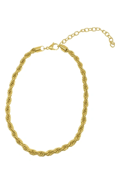 Adornia Oversized Rope Chain Necklace In Yellow