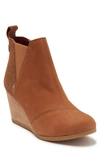 TOMS KELSEY LEATHER WEDGE BOOTIE