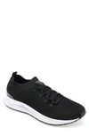 Vance Co. Men's Rowe Casual Knit Walking Sneakers In Black