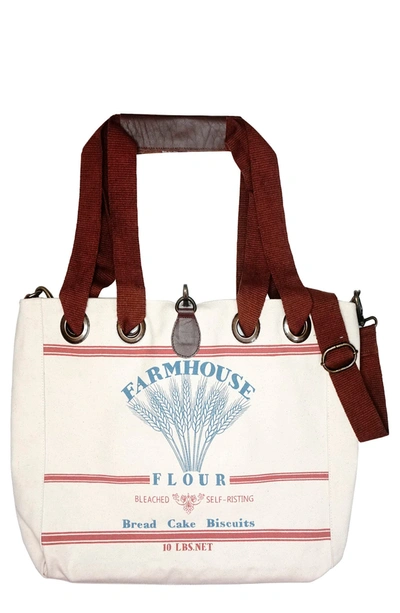 Vintage Addiction Farmhouse Flour Tote Bag In Multi