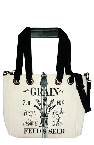 Vintage Addiction Leather Trimmed Tote In Multi