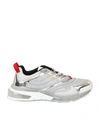 Givenchy Giv 1 Leather And Mesh Sneakers In Metallic
