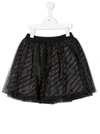 GIVENCHY KIDS BLACK TULLE SKIRT WITH G CHAIN MOTIF,H13049 09B