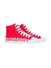 BURBERRY RED SNEAKERS WITH PRESS SIDE WITH LOGO,8042860 A1460