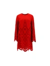 VALENTINO DRESS IN CREPE COUTURE SAN GALLO EDITION,BVAWD9.6GR 157 ROSSO