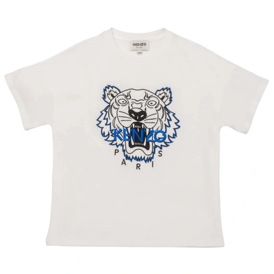 Kenzo Kids' T-shirt With Print In Ecrù