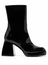 Nodaleto Patent Leather 200 Mm Heeled Ankle Boots In Black
