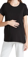Hatch Eliza Softsculpt Sweater Tee In Black In Black