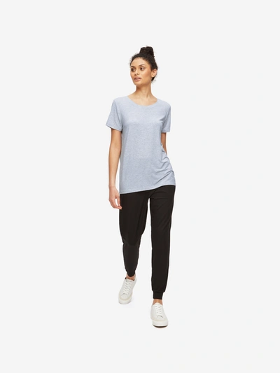 Derek Rose Women's T-shirt Ethan Micro Modal Stretch Light Blue Marl