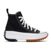 Converse Black Run Star Hike High Top Sneakers In Black/white