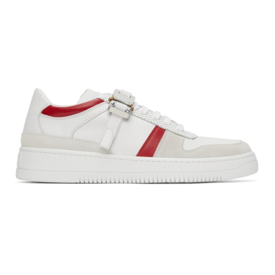 Alyx Mens White Buckle-detail Leather And Suede Low-top Trainers 11