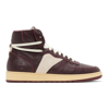 Rhude Rhecess High Top Sneakers In Maroon0127