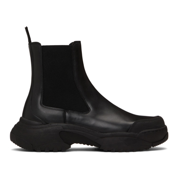 GmbH panelled leather boots - Black