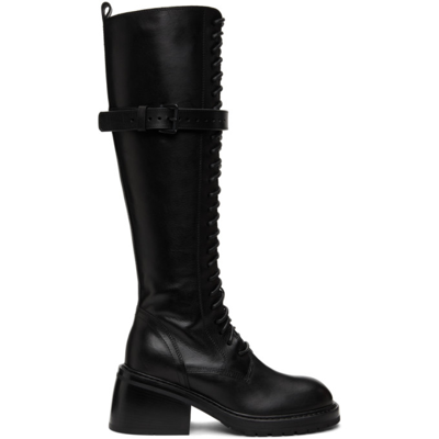 Ann Demeulemeester Black Leather Heike Boots