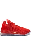 Nike Lebron 18 High-top Sneakers In Red