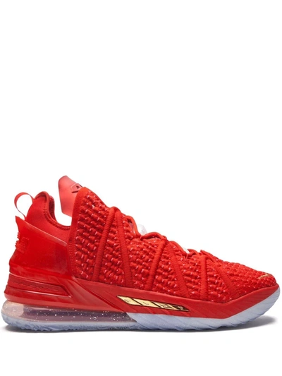 Nike Lebron 18 High-top Sneakers In Red