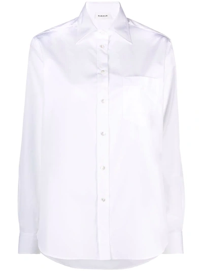 P.a.r.o.s.h Spread-collar Cotton Shirt In Bianco