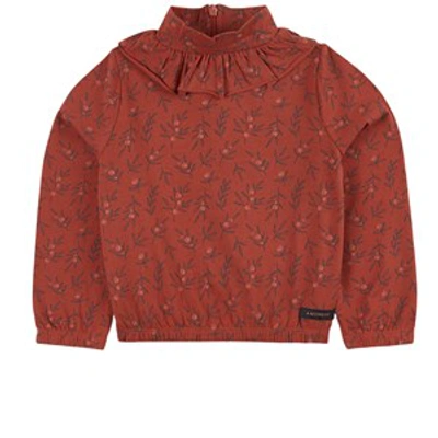 A Monday In Copenhagen Kids' Sigrid T-shirt Hot Sause Print In Red