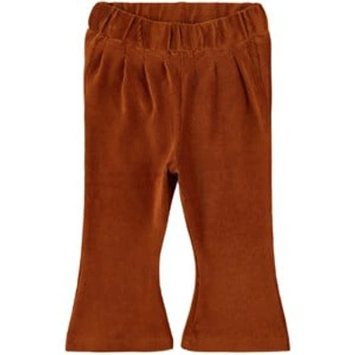 A Monday In Copenhagen Kids' Peggy Flared Pants Sugar Almond In Brown