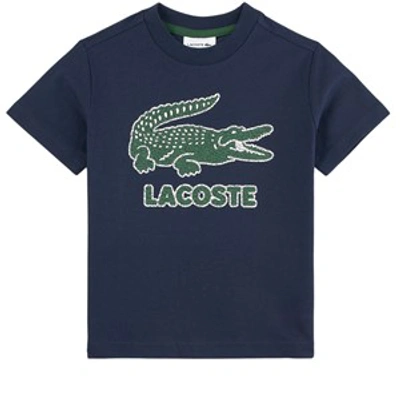 Lacoste Kids' Navy Big Croc Logo T-shirt