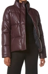 MARC NEW YORK FAUX LEATHER PUFFER JACKET