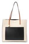 Marc Jacobs Grind Colorblock Leather Tote Bag In Sandshell Multi
