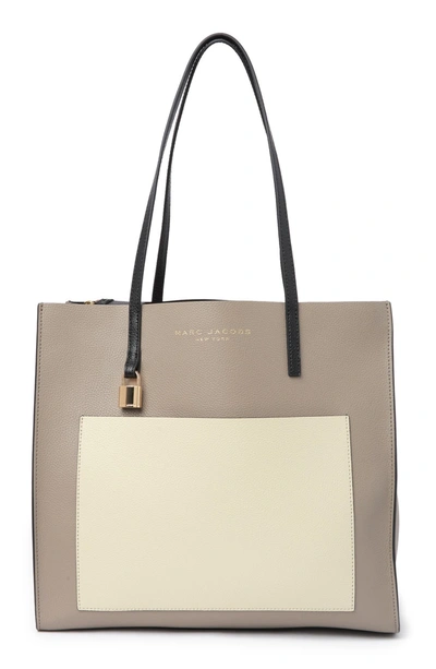 Marc Jacobs Grind Colorblock Leather Tote Bag In Loam Soil Multi