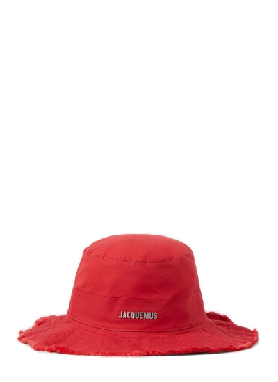 Jacquemus Le Bob Artichaut Red Cotton Bucket Hat