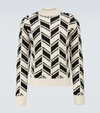 SAINT LAURENT PATTERNED WOOL-BLEND SWEATER,P00579407