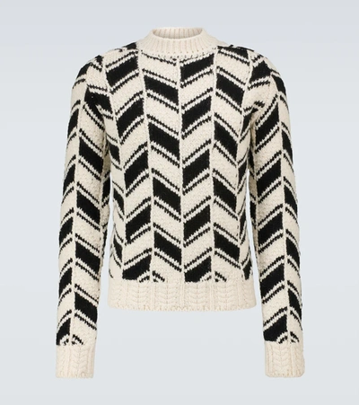 Saint Laurent Black Other Materials Sweater In Multi
