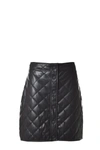 MSGM MSGM FAUX LEATHER QUILTED BUTTONED SKIRT