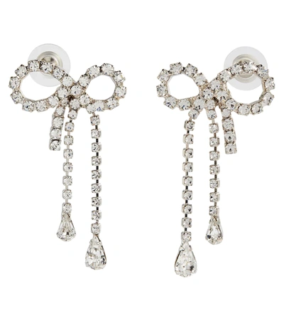 Jennifer Behr Women's Mirabelle Silvertone & Crystal Bow Drop Earrings