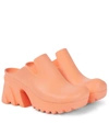 Bottega Veneta Orange Flash 95 Platform Rubber Clogs In Orange