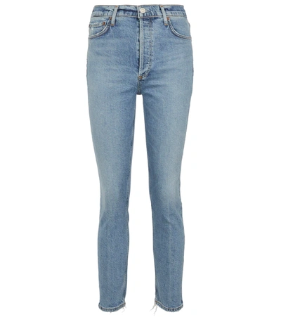Agolde Sophie High Rise Skinny Jeans In Facet In Blue