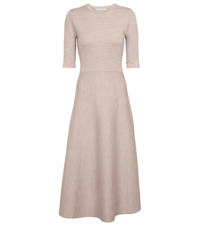 Gabriela Hearst Womens Ivory Seymore Wool, Cashmere And Silk-blend Midi Dress M