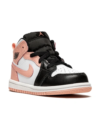 Jordan Babies'  1 Mid "arctic Orange" Sneakers In 白色