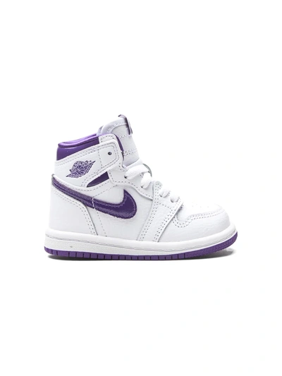 Jordan Air  1 Retro High "court Purple" Sneakers In White